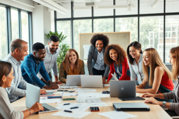 Immagine che rappresenta il lavoro di squadra e la collaborazione in un ambiente di lavoro.